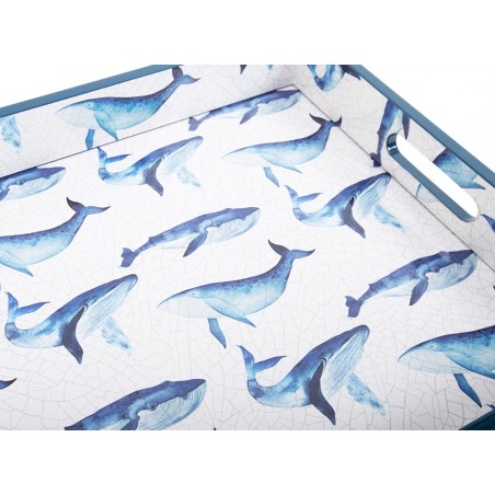 Taca Dekoracyjna Shp Whale Niebieska /    Biała