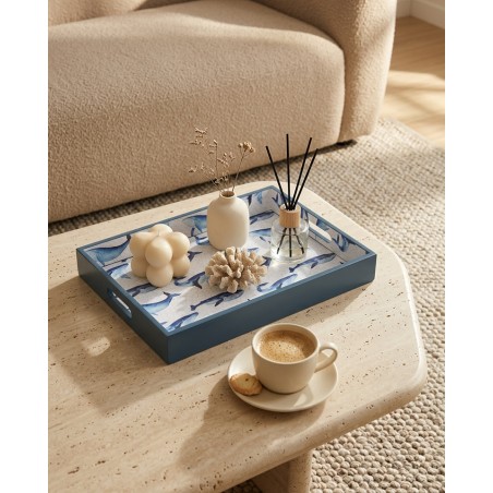 Taca Dekoracyjna Shp Whale Niebieska /    Biała