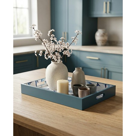 Taca Dekoracyjna Shp Whale Niebieska /    Biała