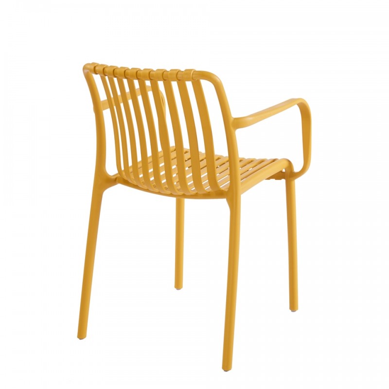 Krzesło Strips Arm Żółte