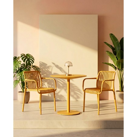 Krzesło Strips Arm Żółte