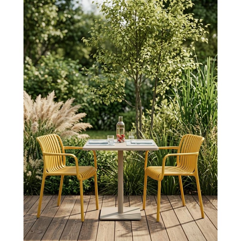 Krzesło Strips Arm Żółte