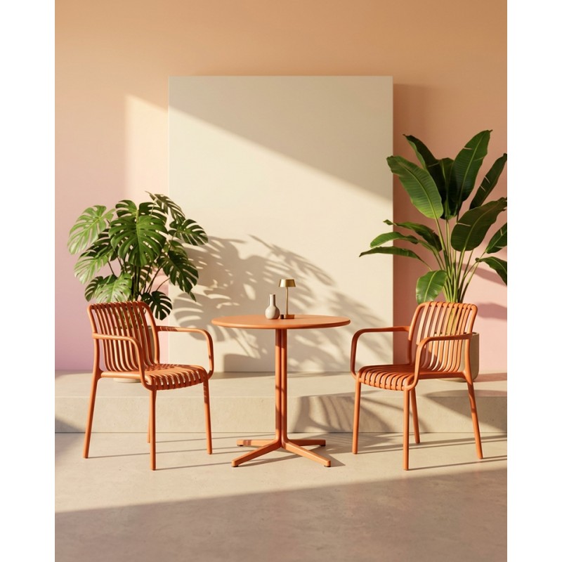 Krzesło Strips Arm Pomarańczowe