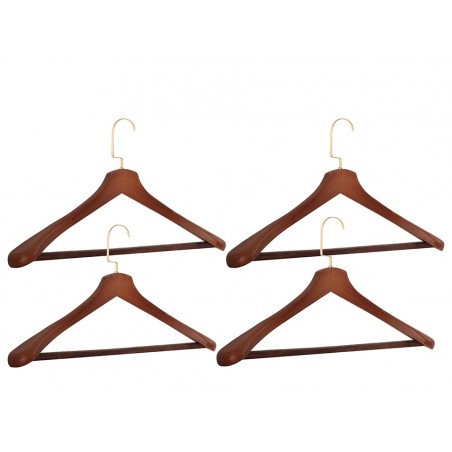 Zestaw 4 Wieszaków Shp Hardi Brązowy