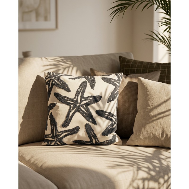 Poduszka Dekoracyjna Shp Starfish Beżowa  / Szara