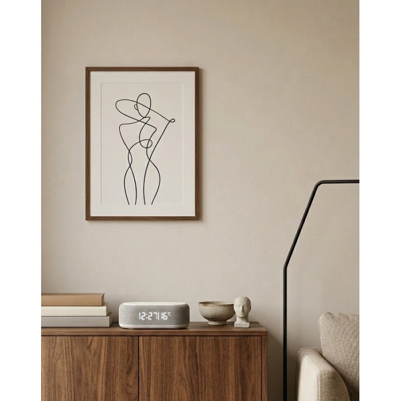 Ładowarka Indukcyjna Z Zegarem Led Shp    Baxter Szara