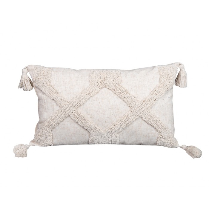 Poduszka Dekoracyjna Z Frędzlami Shp      Bohi Long Beżowa