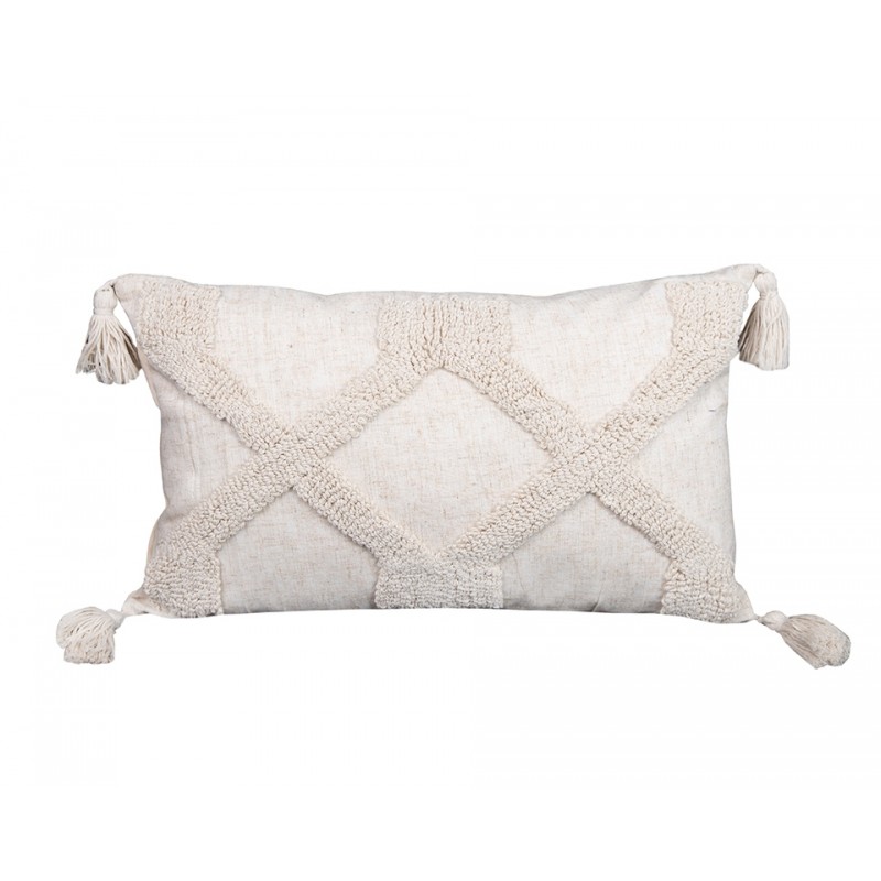 Poduszka Dekoracyjna Z Frędzlami Shp      Bohi Long Beżowa