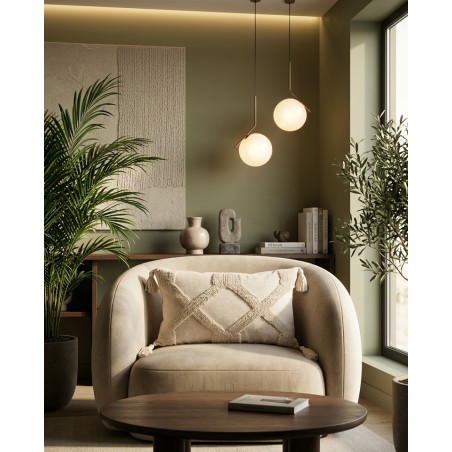 Poduszka Dekoracyjna Z Frędzlami Shp      Bohi Long Beżowa