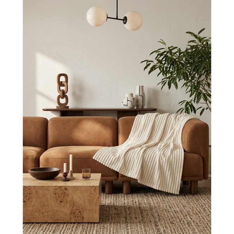 Koc Pluszowy Shp Lumera Beżowy