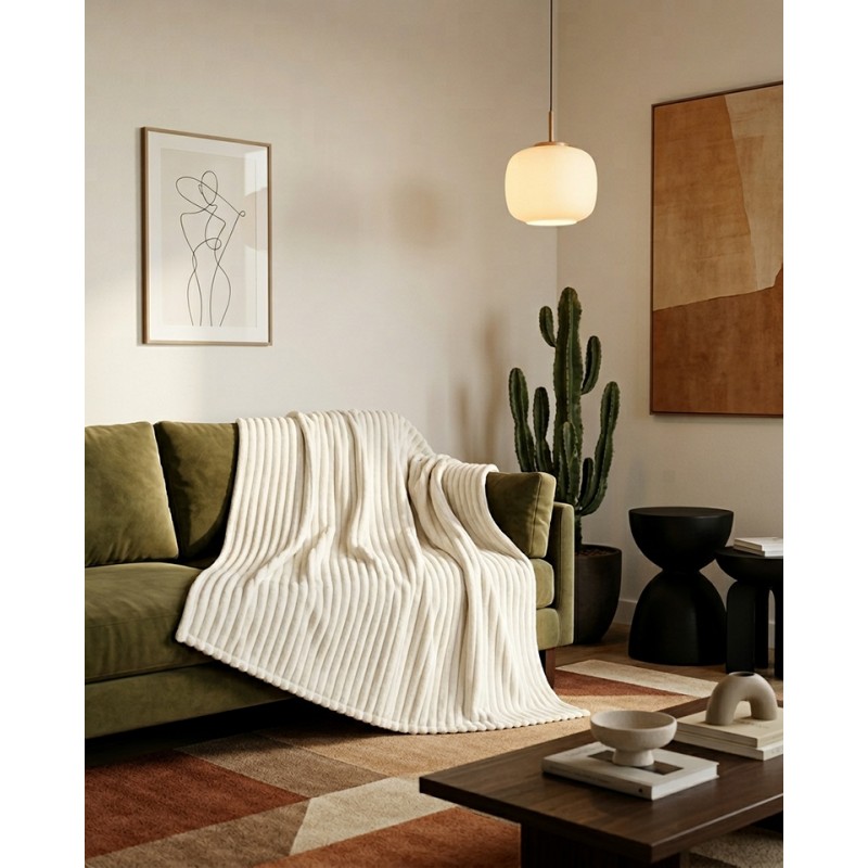 Koc Pluszowy Shp Lumera Beżowy