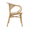 Krzesło BISTRO PARIS ARM jasnobrązowe rattan