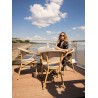 Krzesło BISTRO PARIS ARM jasnobrązowe rattan