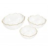 Zestaw 3 Mis Shp Bowls Transparentny