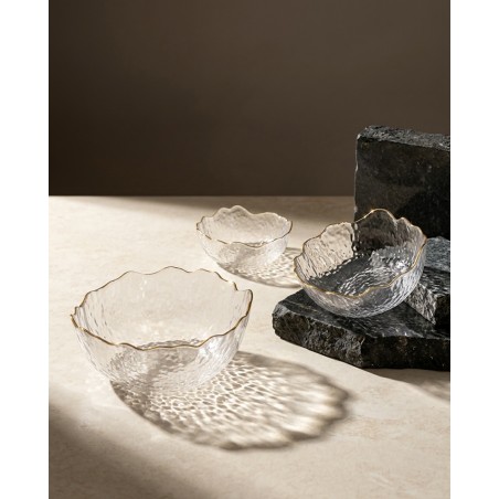 Zestaw 3 Mis Shp Bowls Transparentny