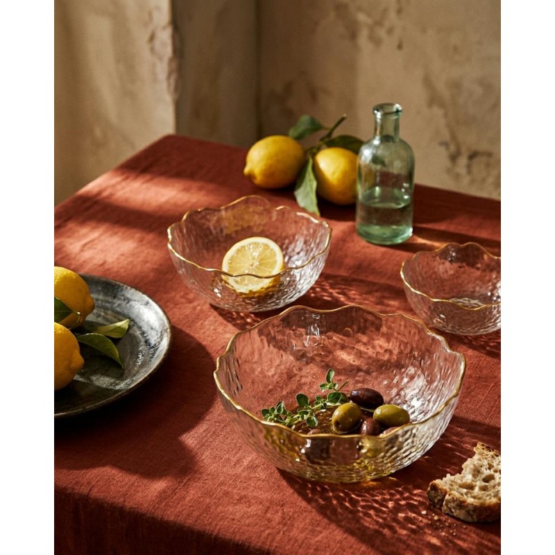 Zestaw 3 Mis Shp Bowls Transparentny