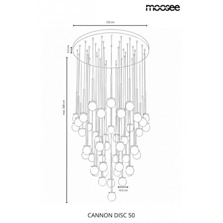 Moosee Lampa Wisząca Cannon Disc 50       Złota