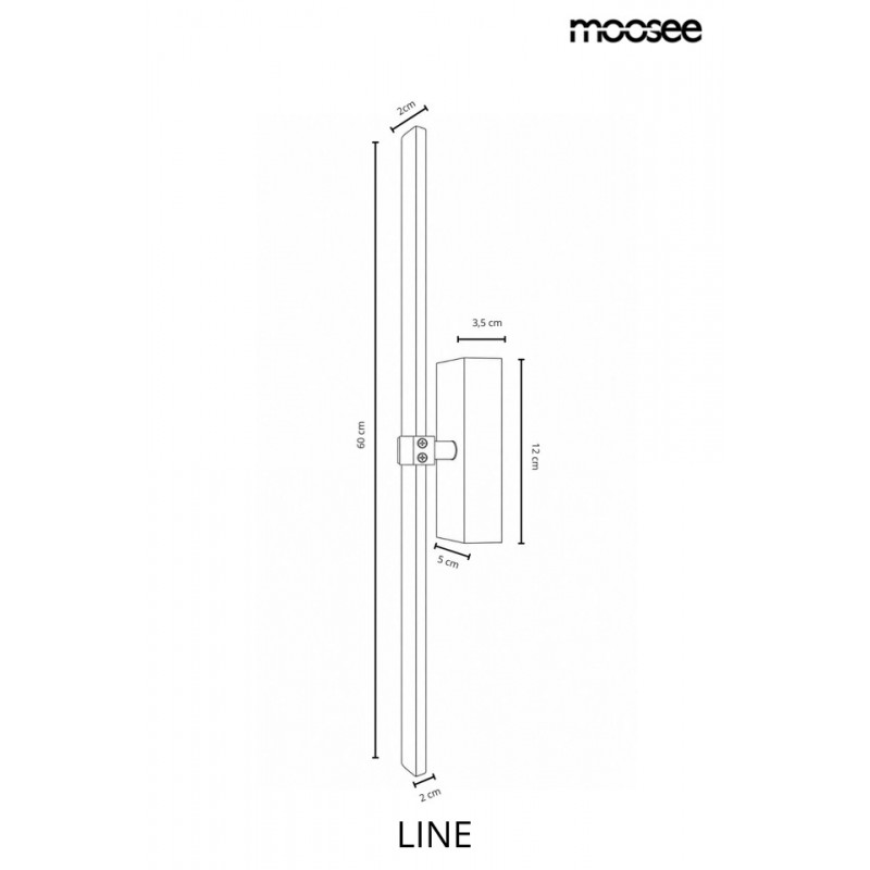 Moosee Lampa Ścienna Line Złota