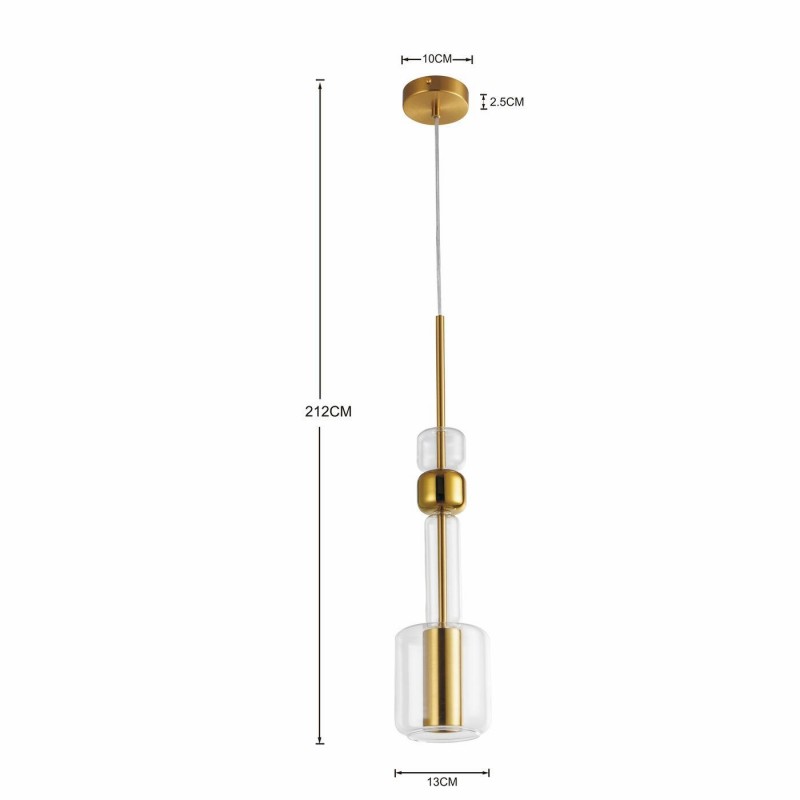 Kare Lampa Wisząca Candy Bar 13 Złota