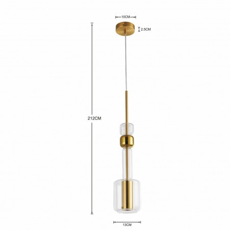 Kare Lampa Wisząca Candy Bar 13 Złota