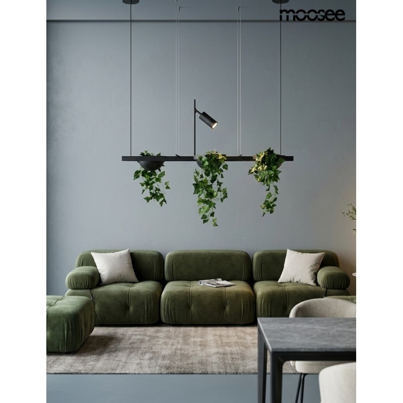 MOOSEE lampa wisząca PLANT LINE czarna