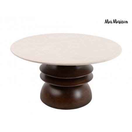 Mamaison Stolik Kawowy Ronda 80 Drewno    Mango / Marmur