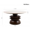 Mamaison Stolik Kawowy Ronda 80 Drewno    Mango / Marmur