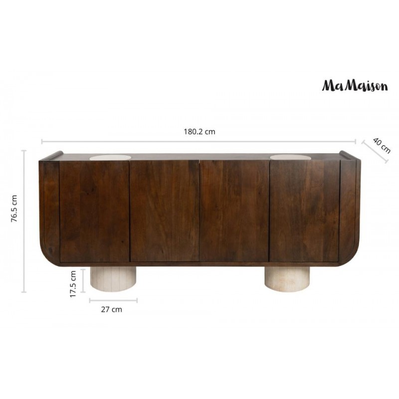 Mamaison Komoda Pagoda 180 Brązowa /      Drewno Mango