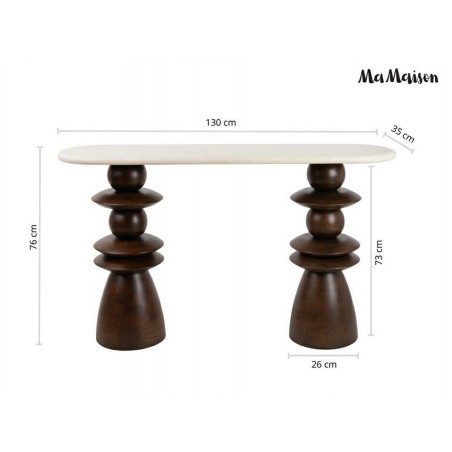 Mamaison Konsola Ronda 130 Drewno Mango   / Marmur