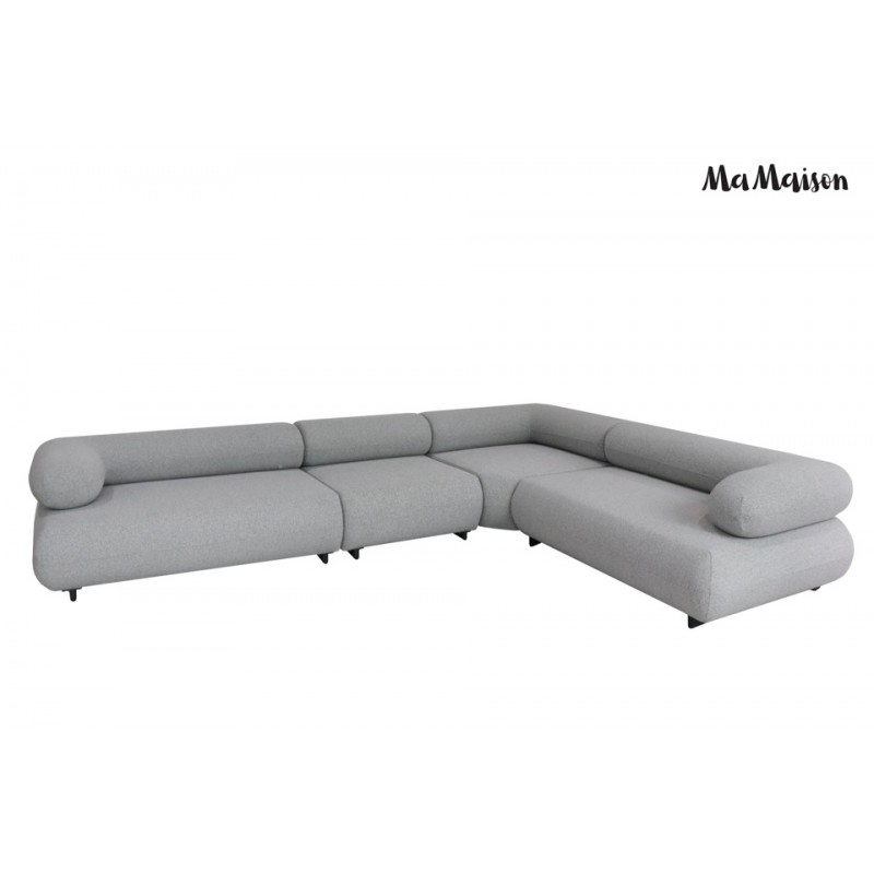 Mamaison Sofa Narożna Ogrodowa Alexander  4 Szara (Poduszki I Pokrowiec W Zestawie)