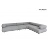 Mamaison Sofa Narożna Ogrodowa Alexander 4 Szara (Poduszki I Pokrowiec W Zestawie)