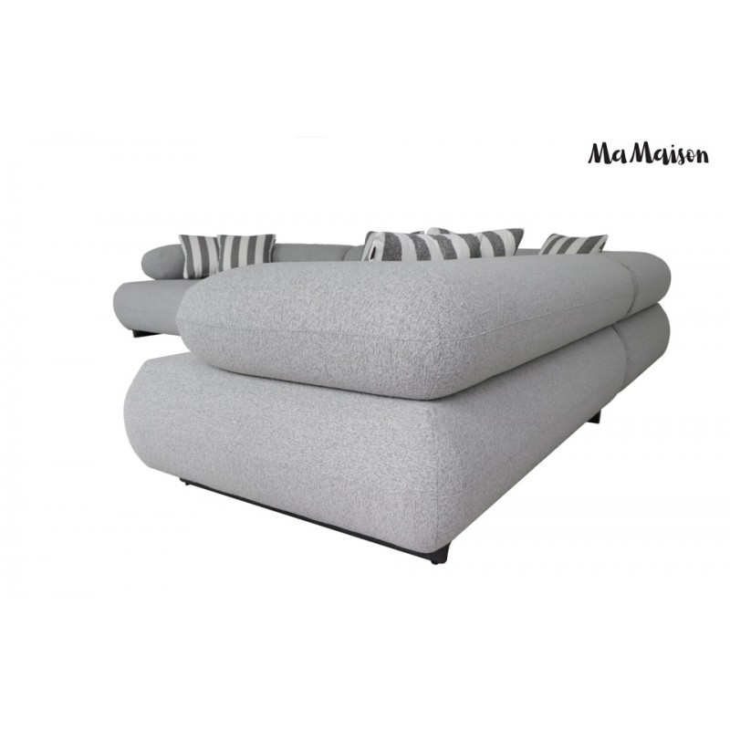 Mamaison Sofa Narożna Ogrodowa Alexander  4 Szara (Poduszki I Pokrowiec W Zestawie)