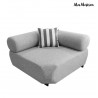 Mamaison Sofa Narożna Ogrodowa Alexander 4 Szara (Poduszki I Pokrowiec W Zestawie)