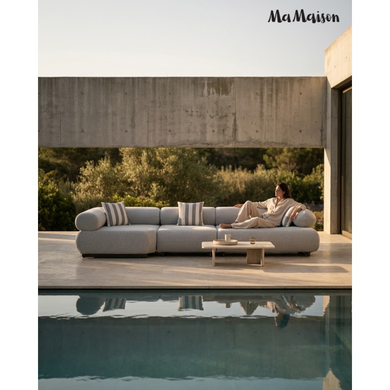 Mamaison Sofa Ogrodowa Alexander Szara    (Poduszki I Pokrowiec W Zestawie)