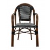 Zestaw 6 Krzeseł Ogrodowych Cafe Paris Arm Brązowy Rattan