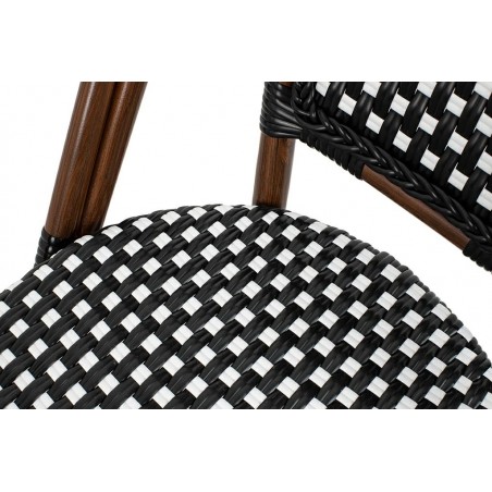 Zestaw 2 Krzeseł Ogrodowych Cafe Paris    Arm Brązowy Rattan