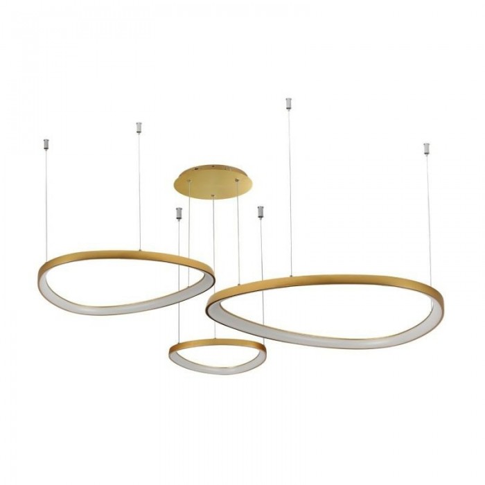 Azzardo Lampa Wisząca Amanda 42 + 62 +    82 Cct Switch Dimm Złota