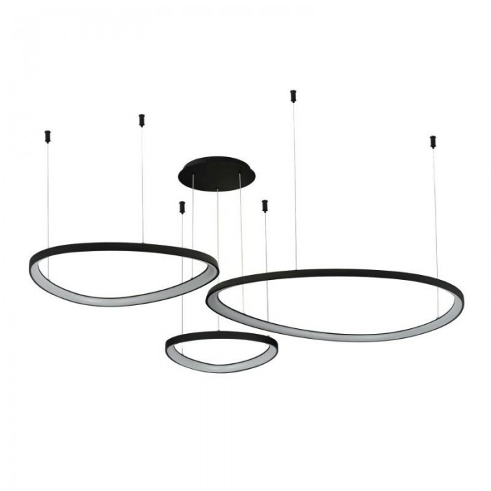 Azzardo Lampa Wisząca Amanda 42 + 62 +    82 Cct Switch Dimm Czarna