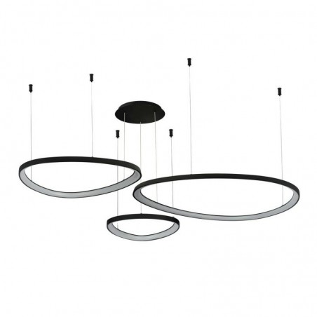 Azzardo Lampa Wisząca Amanda 42 + 62 +    82 Cct Switch Dimm Czarna