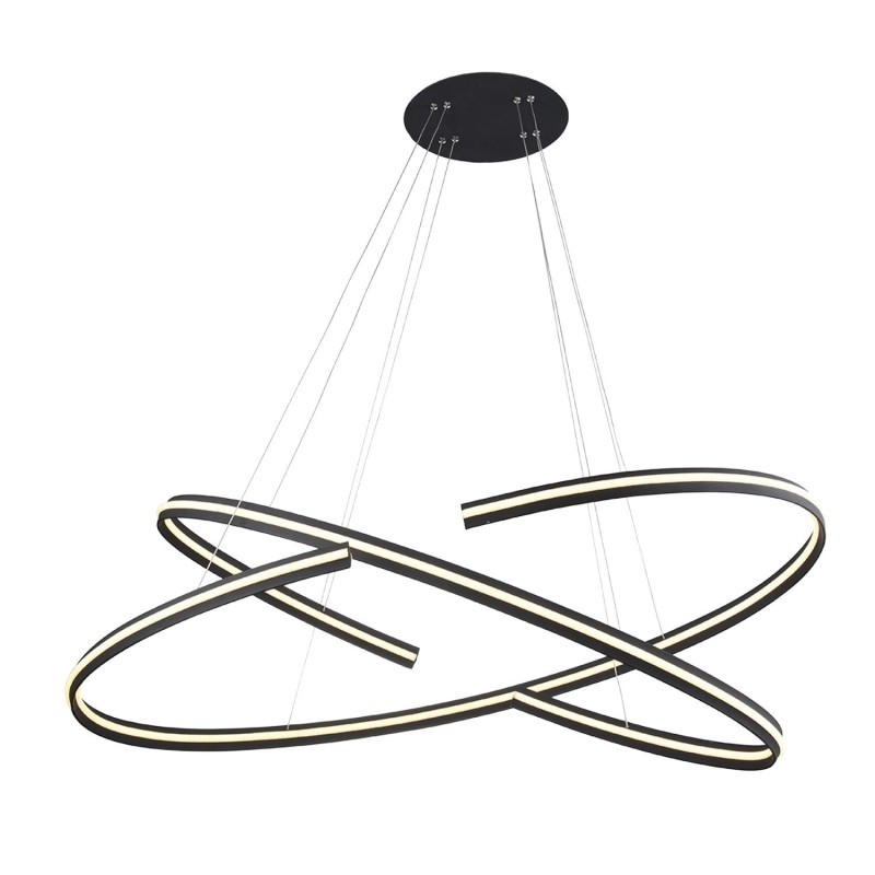 Azzardo Lampa Wisząca Alessia Xl Czarna