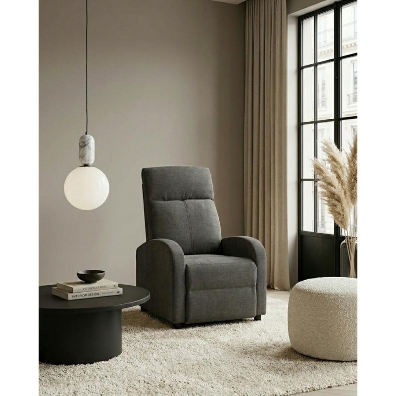 Fotel Relax Premium Ciemny Szary