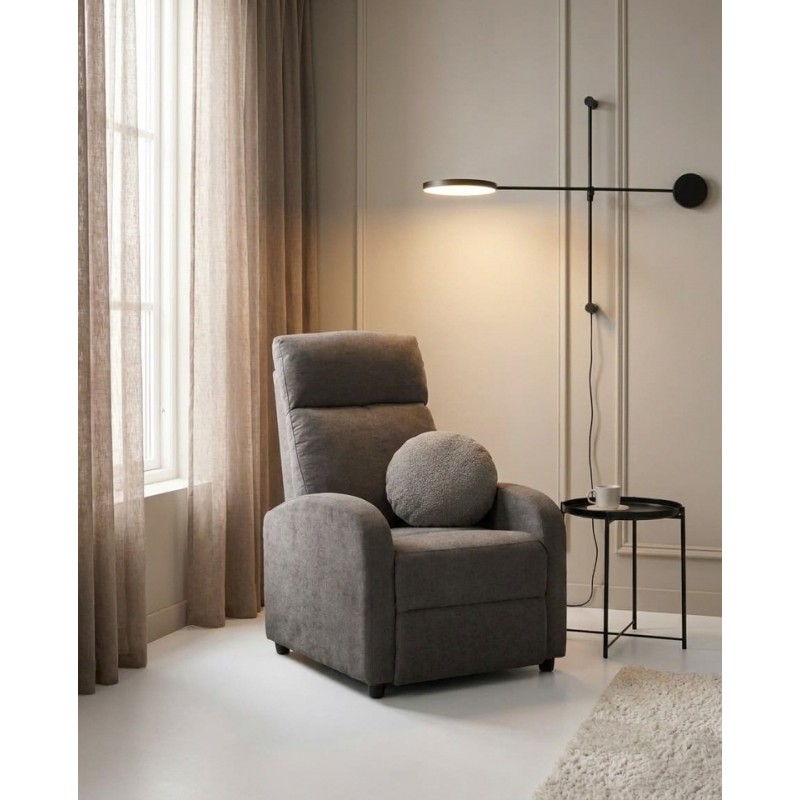 Fotel Relax Premium Ciemny Szary