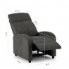 Fotel Relax Premium Ciemny Szary