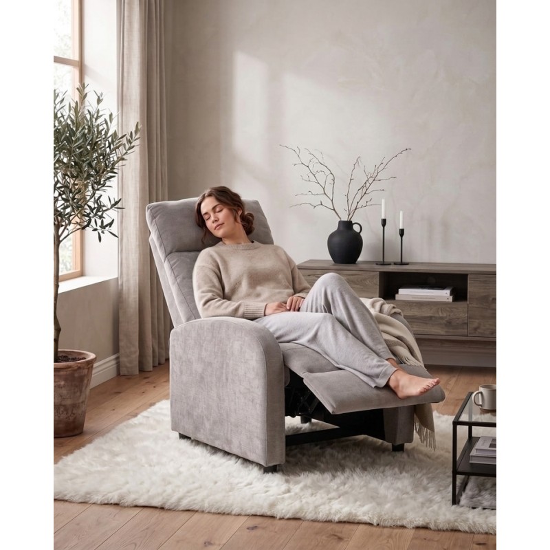 Fotel Relax Premium Jasny Szary