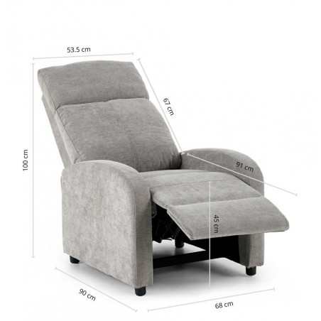 Fotel Relax Premium Jasny Szary