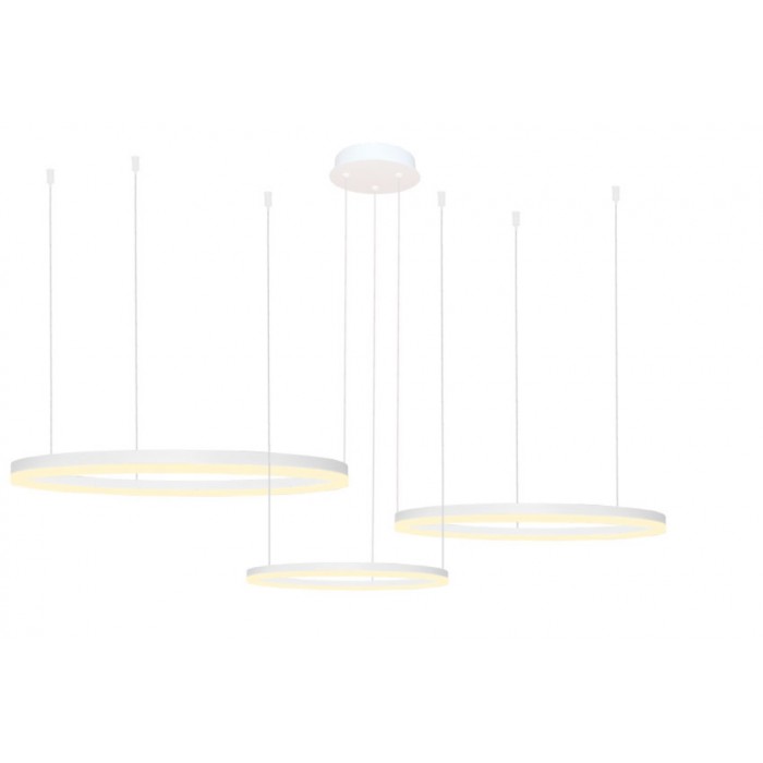 Azzardo Lampa Wisząca Halo 100+80+60 Cct  Dimm Z Pilotem Biała
