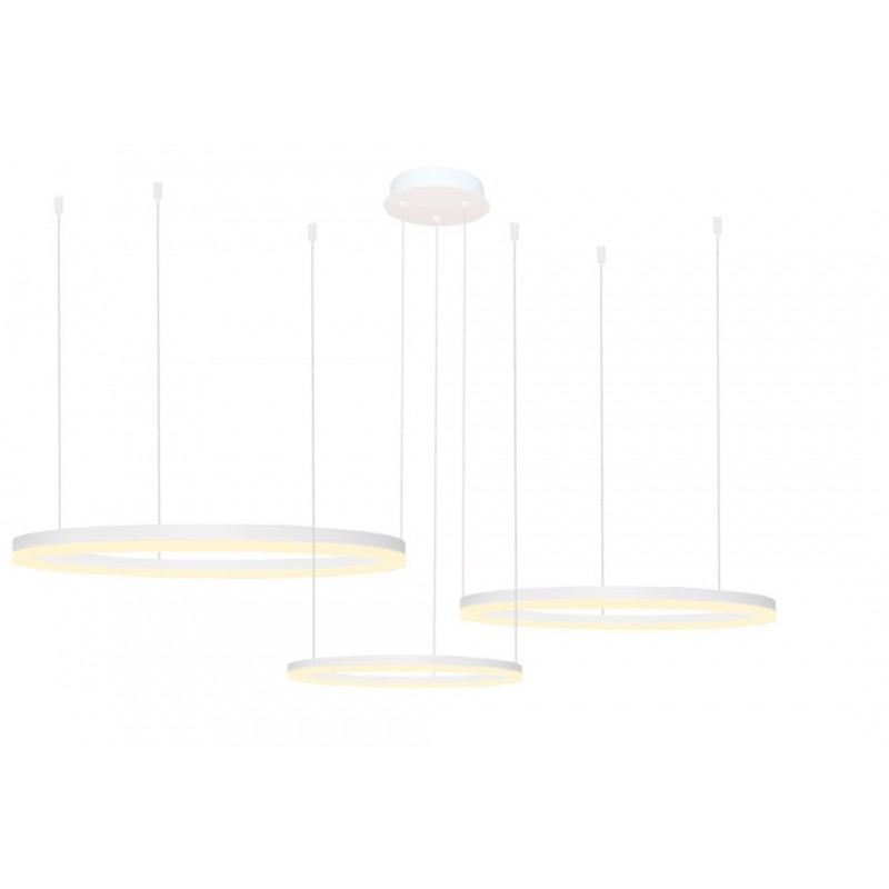Azzardo Lampa Wisząca Halo 100+80+60 Cct  Dimm Z Pilotem Biała