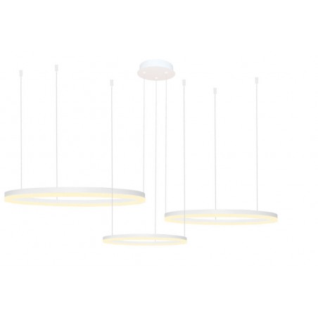 Azzardo Lampa Wisząca Halo 100+80+60 Cct  Dimm Z Pilotem Biała