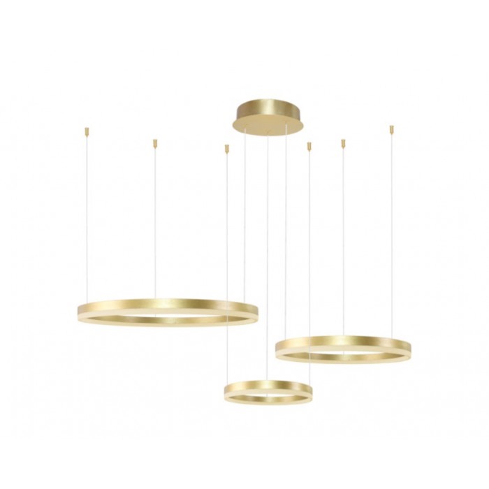 Azzardo Lampa Wisząca Halo 80+60+40 Cct   Dimm Z Pilotem Złota