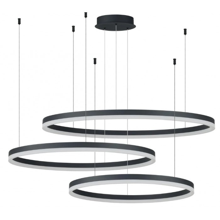 Azzardo Lampa Wisząca Halo 100+80+60 Go   Czarna